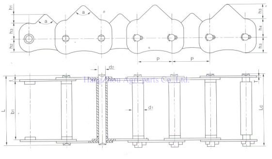 Rice harvester chains