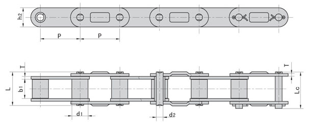 CA type steel agricultural chains